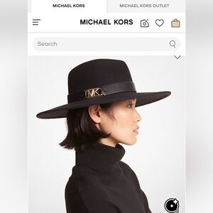 Beige wool Michael kors woman’s fedora hat size medium/large